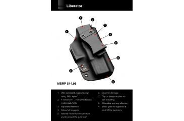 Image of LAG Tactical Liberator Holsters, Fits Beretta Nano - AMBI - LIBERATOR, Black 20801