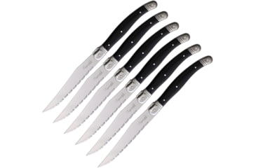 Image of Laguiole LA TOUR 6 pc Steak Knife Set Black