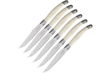 Image of Laguiole LA TOUR 6 pc Steak Knife Set White