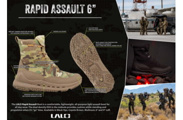 Image of LALO Rapid Assault 6in Boots - Mens, Coyote Brown, 14, 1ML087 COY 140