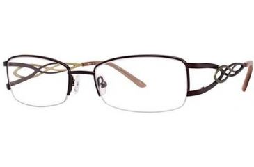 Image of LAmy Brigitte Progressive Prescription Eyeglasses - Frame Brown/Green, Size 53/18mm LYBRIGITTE01