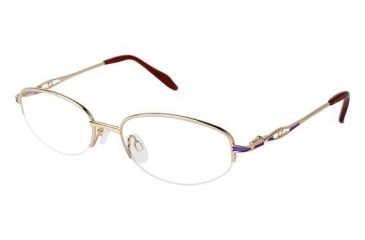 Image of LAmy C By 520 Single Vision Prescription Eyeglasses - Frame GOLD/LAVENDER, Size 53/17mm CYCBL52001