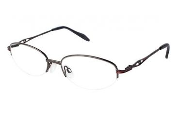 Image of LAmy C By 520 Single Vision Prescription Eyeglasses - Frame GUNMETAL/BURGDY, Size 53/17mm CYCBL52003