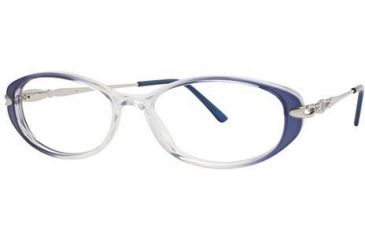 Image of LAmy C by L'Amy 515 Progressive Prescription Eyeglasses - Frame Blue/Silver, Size 53/15mm CYCBL51503