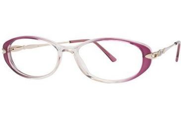 Image of LAmy C by L'Amy 515 Progressive Prescription Eyeglasses - Frame Purple/Gold, Size 53/15mm CYCBL51502