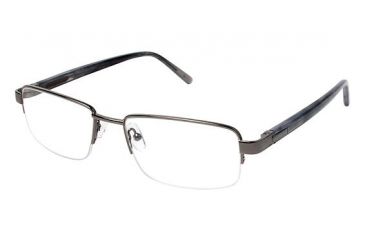 Image of LAmy C by L'AMY 615 Progressive Prescription Eyeglasses - Frame DARK GREY CYCBL61501