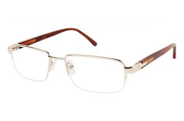 Image of LAmy C by L'AMY 615 Progressive Prescription Eyeglasses - Frame SHINY GOLD, Size 55/18mm CYCBL61504