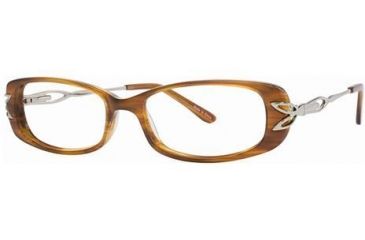 Image of LAmy C by L'Amy 824 Progressive Prescription Eyeglasses - Frame Marbled Brown, Size 51/15mm CYCBL82401