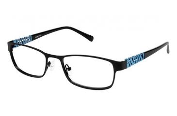 Image of LAmy Cadence Eyeglass Frames - Frame Matte Black / Light Blue LYCADENCE01