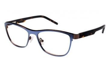 Image of LAmy Charlotte Progressive Prescription Eyeglasses - Frame Matte Navy/Chocolate Brown, Size 53/16mm LYCHARLOTTE03