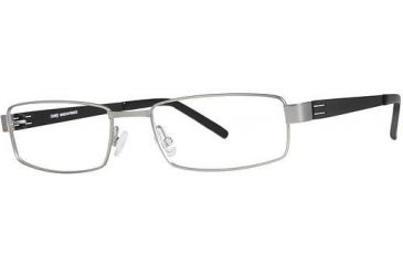 Image of LAmy Dasko 1015 Progressive Prescription Eyeglasses - Frame Matte Silver/Black, Size 55/18mm LYDASKO101506