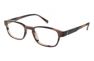 Image of LAmy Henri Single Vision Prescription Eyeglasses - Frame Brown Horn, Size 48/19mm LYHENRI03