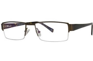 Image of LAmy Laurent Single Vision Prescription Eyeglasses - Frame Semi-Matte Black/Tortoise LYLAURENT02