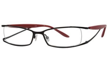 Image of LAmy LeafUS 1010 Progressive Prescription Eyeglasses - Frame Black/Red, Size 52/16mm LYLEAFUS101003