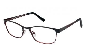 Image of LAmy Monique Single Vision Prescription Eyeglasses - Frame BLACK/ BURGUNDY, Size 51/16mm LYMONIQUE01