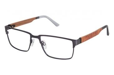 Image of LAmy NU005 Progressive Prescription Eyeglasses - Frame GREY, Size 55/17mm LYNU00502