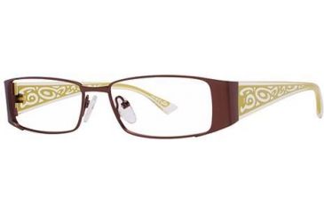 Image of LAmy Orfea 1012 Progressive Prescription Eyeglasses - Frame Brown/Lime, Size 52/15mm LYORFEA101206