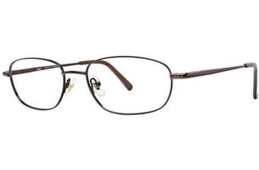 Image of LAmy Port 412 Single Vision Prescription Eyeglasses - Frame Brown/Gold, Size 53/17mm LYPORT41202