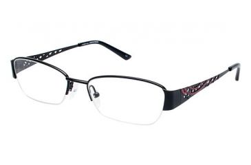 Image of LAmy Sandrine Bifocal Prescription Eyeglasses - Frame Matte Black / Burgundy, Size 51/16mm LYSANDRINE01