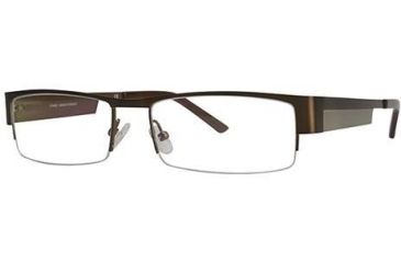 Image of LAmy Xavier Single Vision Prescription Eyeglasses - Frame Brown/Silver, Size 56/17mm LYXAVIER03
