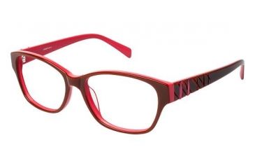 Image of LAmy Zoe Eyeglass Frames - Frame Burgundy/Rose, Size 53/15mm LYZOE03