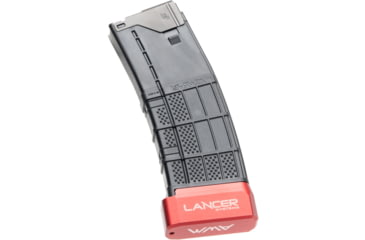 Image of Lancer Systems L5AWM AR-15 Basepad 6 Round Magazine Extension, Red, L5AWMEXTBP06RED