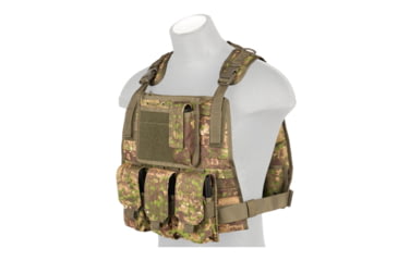 Image of Lancer Tactical 1000D Nylon MOLLE Plate Carrier Vest, Pancott Green, CA-301PN