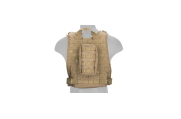 Image of Lancer Tactical 1000D Nylon MOLLE Plate Carrier Vest, Tan, CA-301TN