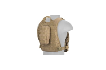 Image of Lancer Tactical 1000D Nylon MOLLE Plate Carrier Vest, Tan, CA-301TN