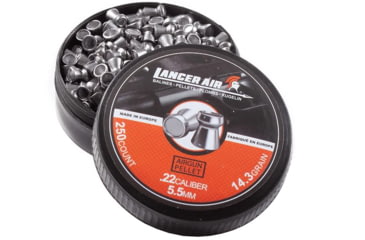 Image of Lancer Tactical .22 Caliber 14.3 Gram Air Gun Pellets, Hollow Point, LTA-PLH55-143G250