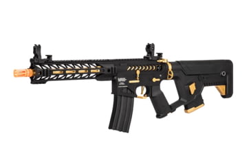 Image of Lancer Tactical Enforcer Battle Hawk 10in Skeleton AEG w/ Alpha Stock, Black/Gold, LT-34BCG10-G2-ME