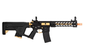 Image of Lancer Tactical Enforcer Battle Hawk 10in Skeleton AEG w/ Alpha Stock, Black/Gold, LT-34BCG10-G2-ME