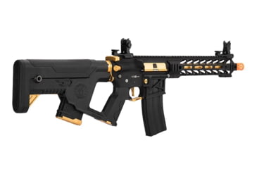 Image of Lancer Tactical Enforcer Battle Hawk 10in Skeleton AEG w/ Alpha Stock, Black/Gold, LT-34BCG10-G2-ME