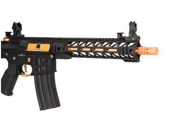 Image of Lancer Tactical Enforcer Battle Hawk 10in Skeleton AEG w/ Alpha Stock, Black/Gold, LT-34BCG10-G2-ME