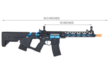 Image of Lancer Tactical Enforcer Blackbird Skeleton AEG, Black/Blue, LT-30BCN-G2-ME