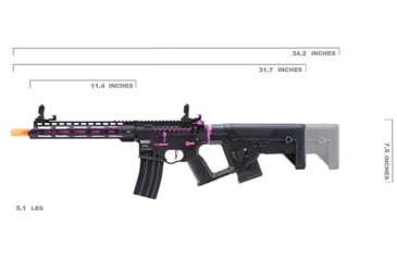 Image of Lancer Tactical Enforcer Blackbird Skeleton AEG, Black/Purple, LT-30BCP-G2-ME