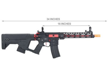 Image of Lancer Tactical Enforcer Blackbird Skeleton AEG, Black/Red, LT-30BCR-G2-ME