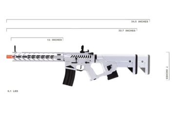 Image of Lancer Tactical Enforcer Night Wing Skeleton AEG w/ Alpha Stock, White/Black, LT-33WCB-G2-ME