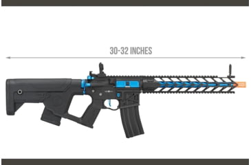 Image of Lancer Tactical Enforcer Series Proline Night Wing Skeleton AEG Rifle, Black/Blue, LT-33BCN-G2-ME