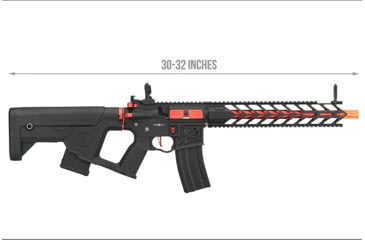Image of Lancer Tactical Enforcer Series Proline Night Wing Skeleton AEG Rifle, Black/Red, LT-33BCR-G2-ME