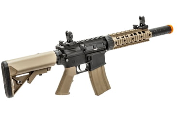 Image of Lancer Tactical Gen 2 7in Nylon Polymer M4 Airsoft AEG, Black/Tan, LT-15X-G2