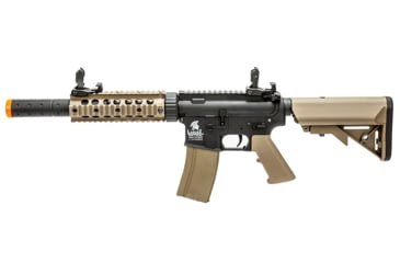 Image of Lancer Tactical Gen 2 7in Nylon Polymer M4 Airsoft AEG, Black/Tan, LT-15X-G2