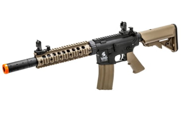 Image of Lancer Tactical Gen 2 9in Nylon Polymer M4 Airsoft AEG, Black/Tan, LT-15CX-G2
