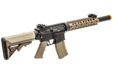 Image of Lancer Tactical Gen 2 9in Nylon Polymer M4 Airsoft AEG, Black/Tan, LT-15CX-G2
