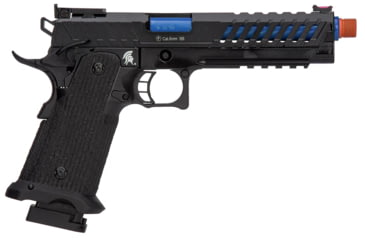 Image of Lancer Tactical Knightshade Hi-Capa Gas Blowback Airsoft Pistol, Black/Blue, LTX-6BN