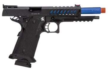 Image of Lancer Tactical Knightshade Hi-Capa Gas Blowback Airsoft Pistol, Black/Blue, LTX-6BN