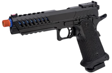 Image of Lancer Tactical Knightshade Hi-Capa Gas Blowback Airsoft Pistol, Black/Blue, LTX-6BN