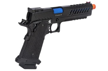 Image of Lancer Tactical Knightshade Hi-Capa Gas Blowback Airsoft Pistol, Black/Blue, LTX-6BN