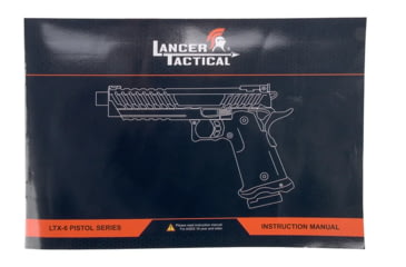 Image of Lancer Tactical Knightshade Hi-Capa Gas Blowback Airsoft Pistol, Black/Blue, LTX-6BN
