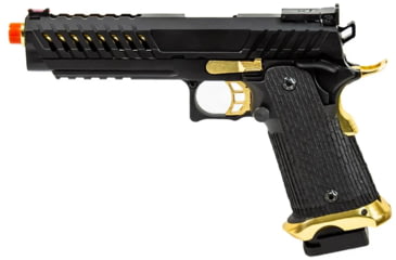 Image of Lancer Tactical Knightshade Hi-Capa Gas Blowback Airsoft Pistol, Black/Gold, LTX-6B